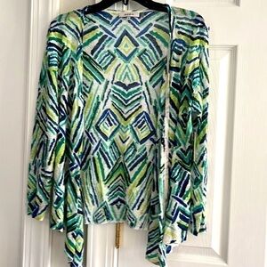 ZOZO 4-way cardigan, medium, multicolor handpainted. New